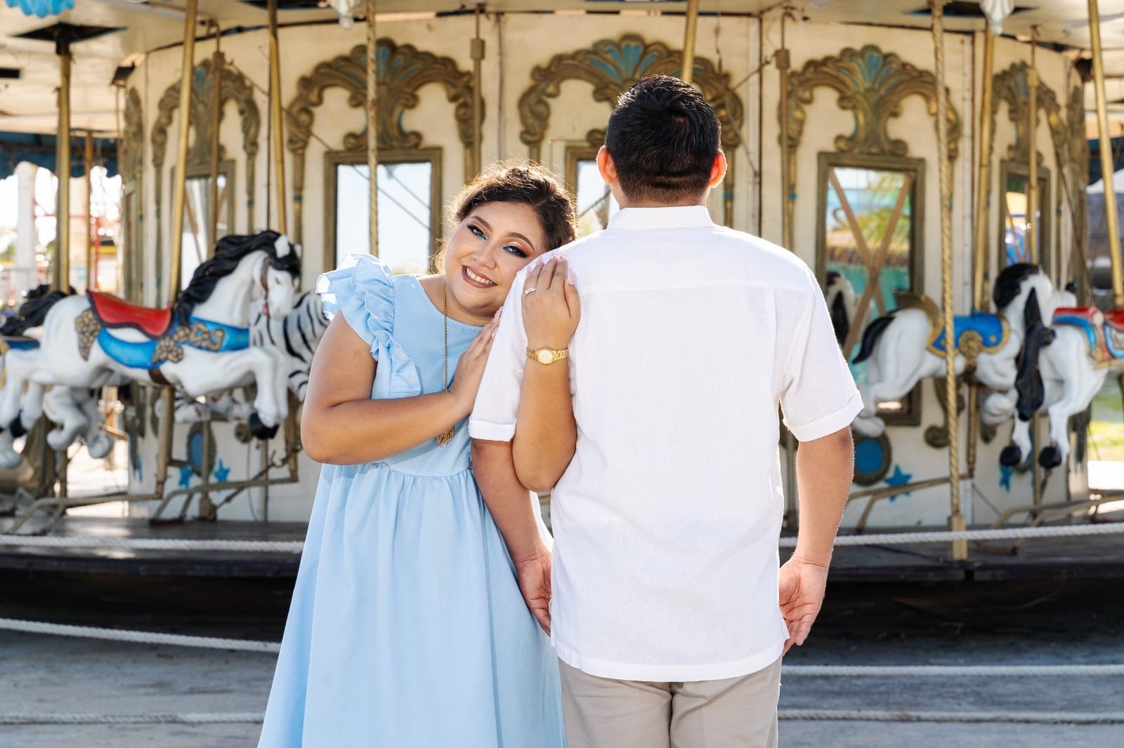 Foto de compromiso de Karina y Francisco